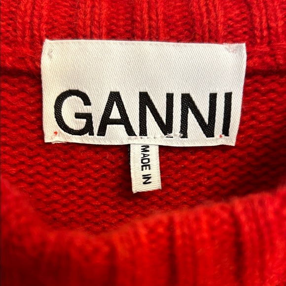 Ganni Bold Red Turtleneck Sweater - Picture 2 of 5